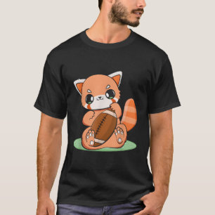 Camiseta Chibi Red Panda Con Deporte De Fútbol Anime Otaku