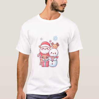 Camiseta Chibi Santa & Amigos