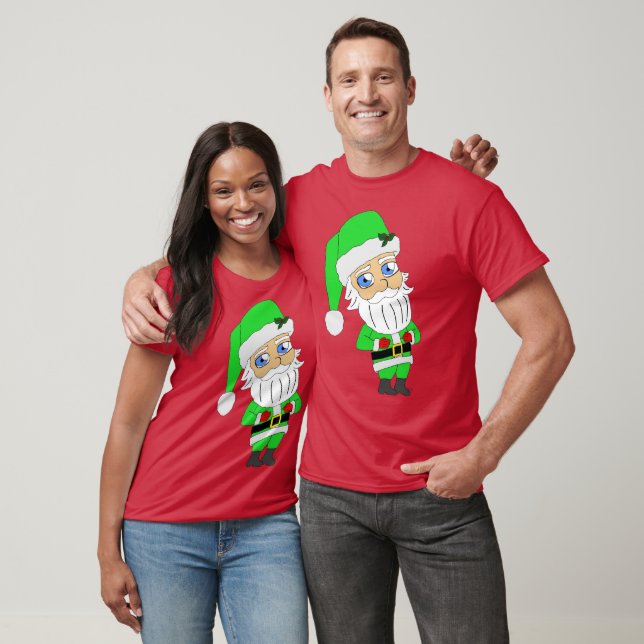 Camiseta Chibi Santa green suit (Unisexo)