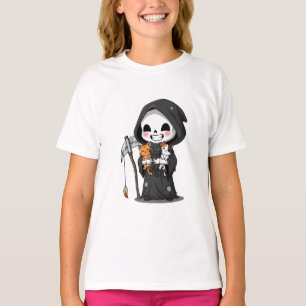 Camiseta Chibi Segador de las Almas sosteniendo tres gatito