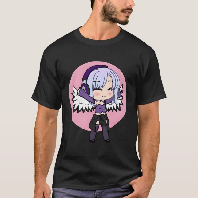 Camiseta Chibi Style Kawaii Anime Con Alas (Anverso)