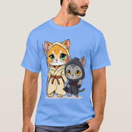 Camiseta Chibi Style Medieval Cats with Spears