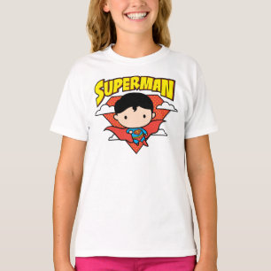 Camiseta Chibi Superman Polka Dot Shield y Name