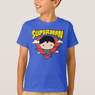 Camiseta Chibi Superman Polka Dot Shield y Name