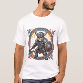 Camiseta Chibi Viking Warrior Way of the Warrior Kanji 