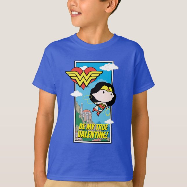 Camiseta Chibi WonWoman - Be My True Valentine (Anverso)