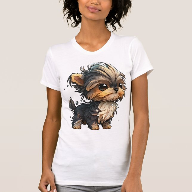 Camiseta Chibi Yorkshire Terrier (Anverso)