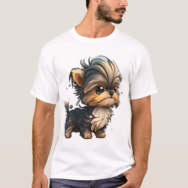 Camiseta Chibi Yorkshire Terrier (Anverso)