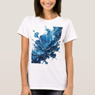 Camiseta Chic Blue WATER FLOWERS Statement