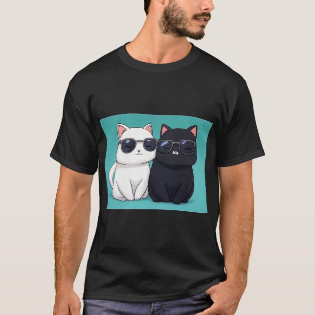 Camiseta Chic Cat Duo (Anverso)