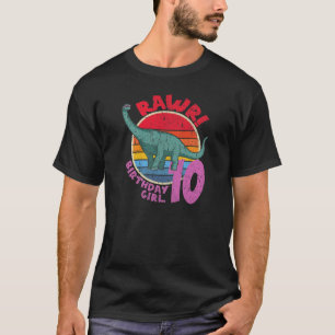 Camiseta ¡chica 10 Años Que Rawr! Brachiosaurus I Family