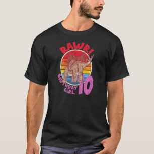 Camiseta Chica 10 cumpleaños I Rawr Stegosaurus I Family Ma