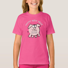 Camiseta Chica 2 Pig Year 2019 Personalizado diver