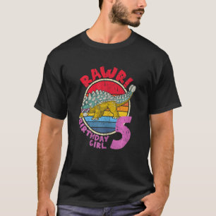 Camiseta Chica 5. ¡Cumpleaños I Rawr! Ankylosaurus I Mamáes