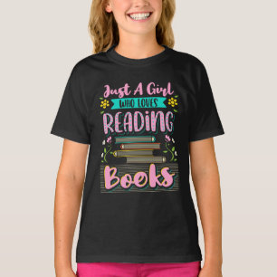 Camiseta Chica a quien le gusta leer libros en aula