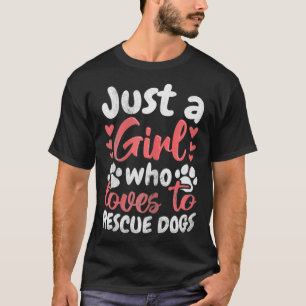 Camiseta Chica A Quien Le Gusta Rescatar A Los Perros Masco