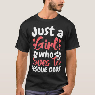 Camiseta Chica A Quien Le Gusta Rescatar A Los Perros Masco