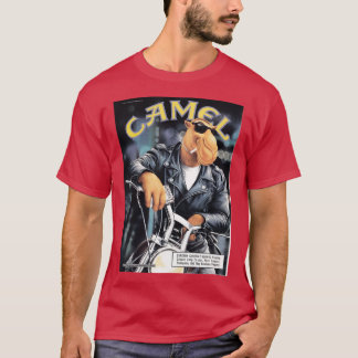 Camiseta Chica activa de motocicleta Joe Camel