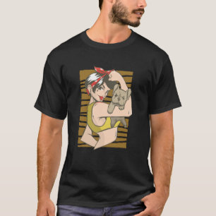 Camiseta Chica activista 'Podemos hacerlo' con cachorro lin