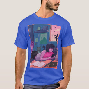 Camiseta Chica adolescente japonés Anime Manga arte gráfico