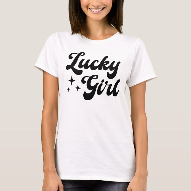 Camiseta Chica afortunado (Anverso)