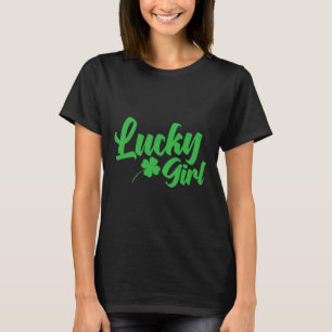 Camiseta Chica afortunado del Día de San Patricio