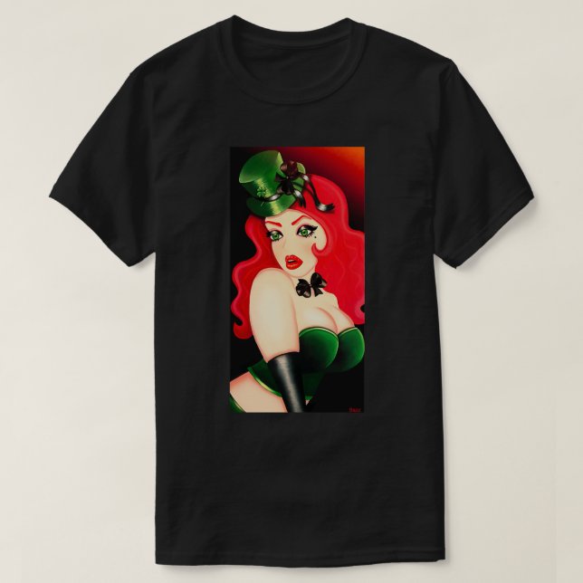 Camiseta Chica afortunado Pinup (Diseño del anverso)