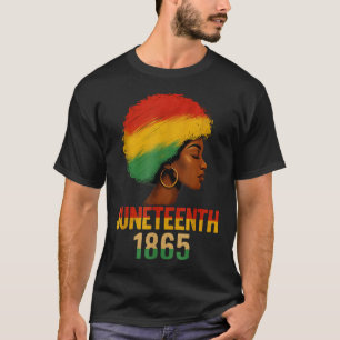 Camiseta Chica Afro-Americano de Reina Negra Afro Junetdeci