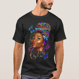 Camiseta Chica Afro Mariposa Mágica Dios diga que soy Melan