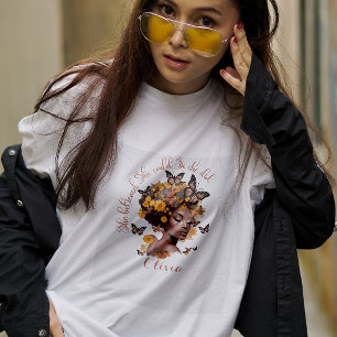 Camiseta Chica afroamericana creía que podía