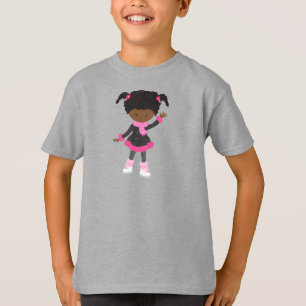 Camiseta Chica afroamericano, Chica de patinaje sobre hielo