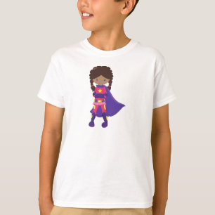 Camiseta Chica afroamericano, Chica superhéroe, Cabo