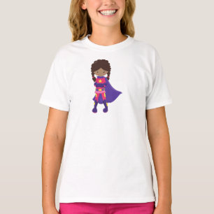 Camiseta Chica afroamericano, Chica superhéroe, Cabo