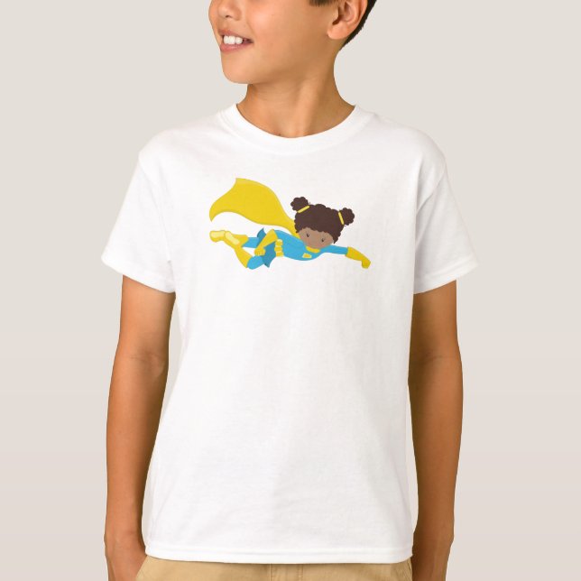 Camiseta Chica afroamericano, Chica superhéroe, Cabo Amaril (Anverso)