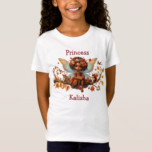 Camiseta Chica afroamericano Woodland Princess Fairy (Anverso)
