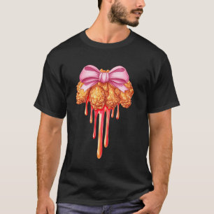 Camiseta Chica Alitas de Pollo con Lazo Coquette Mamá Rosa