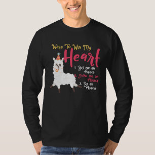 Camiseta Chica Alpaca Llama Alpaca Formas de Ganar Mi Coraz