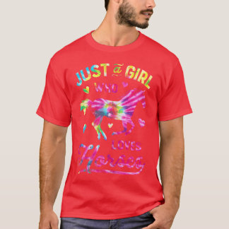 Camiseta Chica ama a caballo hispano de centeno arco iris r