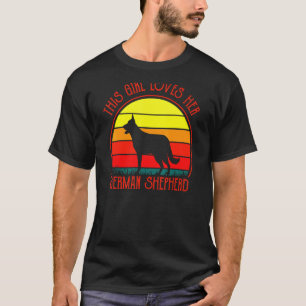 Camiseta Chica ama a su pastor alemán