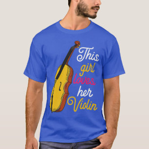 Camiseta Chica ama a violinista de clase orquesta