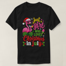 Chica Ama La Navidad En Julio Flamingo