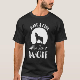 Camiseta Chica Ama Lobos Lobo Lobo Llanto Lleno Locura de l