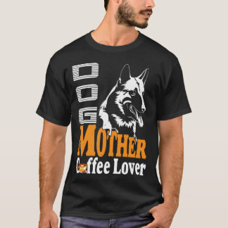 Camiseta Chica amante del café de la madre del perro