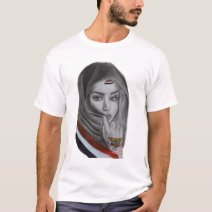 Camiseta Chica americana con raíces yemeníes - Bandera de Y