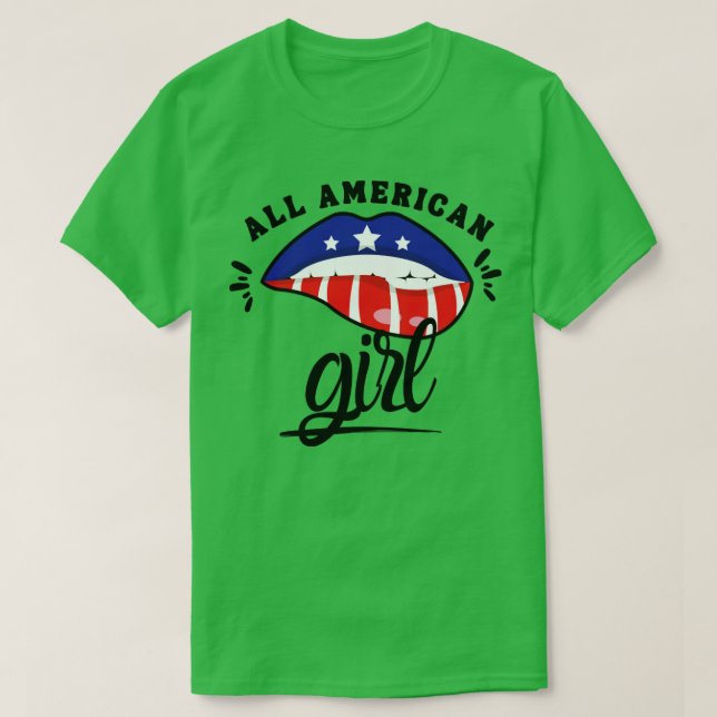 Camiseta Chica americano1 (Diseño del anverso)
