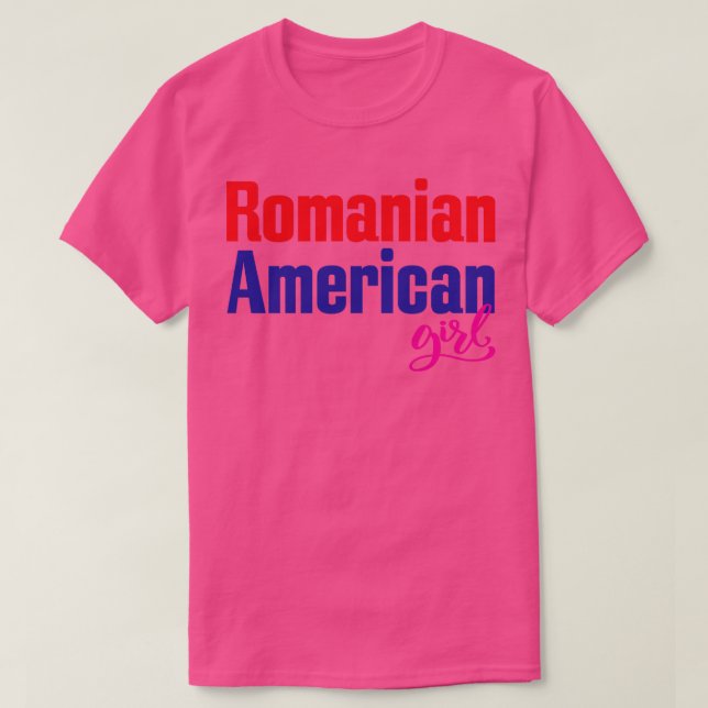 Camiseta Chica americano rumano 2 (Diseño del anverso)