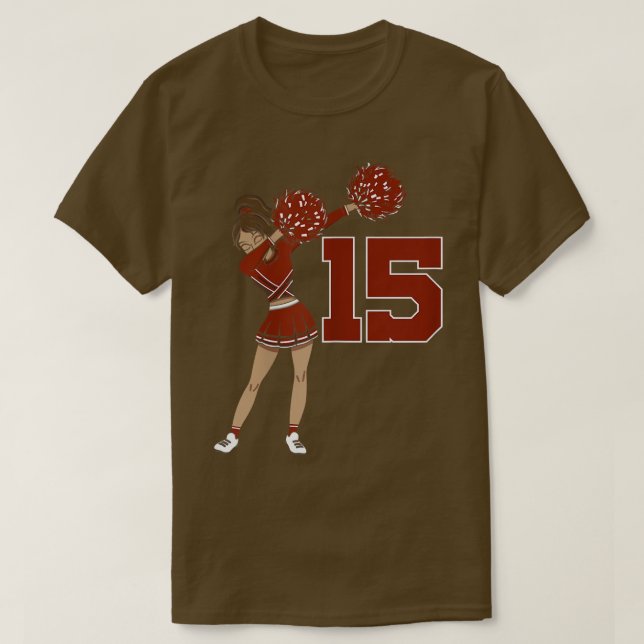 Camiseta Chica animador Cute Cumpleaños CheerLeader (Diseño del anverso)