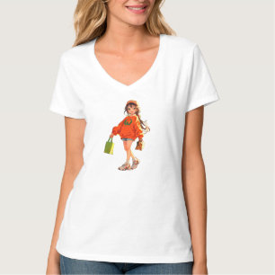 Camiseta Chica Anime Adorable de Compras - Estilo Callejero