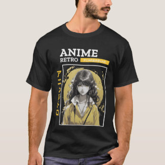 Camiseta Chica anime amarilla retro divertida