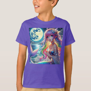 Camiseta Chica anime canta la sirena del arcoiris de la lun